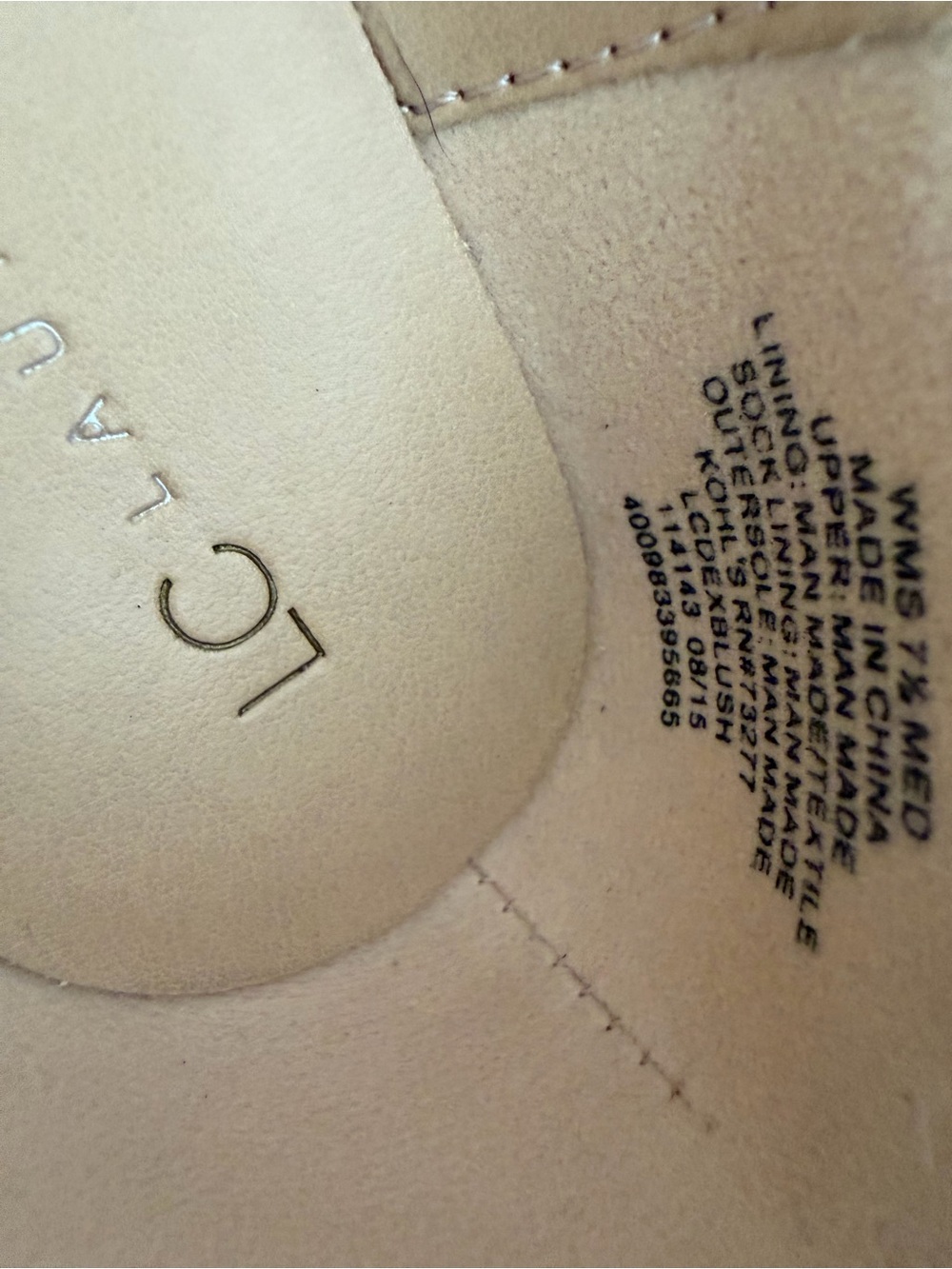 NWOT LC Lauren Conrad Giselle Blush Beige Scalloped Ballet Flats Size 7.5 - Picture 5 of 6